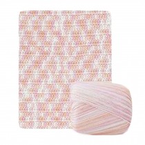 1 Skein Dye Yarn Lace Yarn DIY Knitting Yarn for Summer Hat, Pink White