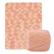 1 Skein Dye Yarn Lace Yarn DIY Bouquet Knitting Yarn for Summer Hat, Orange Pink
