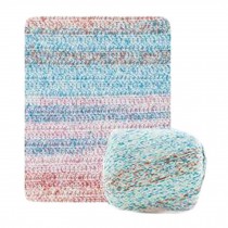 2 Skeins Lace Yarn Cotton Yarn DIY Handcraft Crochet Figures Knitting Yarn, Blue Pink