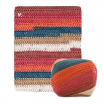 2 Skeins Cotton Yarn Crochet Yarn for Hand Knitting Rugs Basket, Autumn
