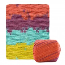 2 Skeins Colorful Lace Yarn Cotton Yarn Crochet Yarn for Knitting Basket Handbag