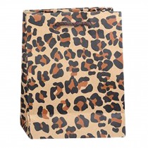 10 Pcs Leopard Print Kraft Paper Gift Bags Party Favor Bags Boutique Bags