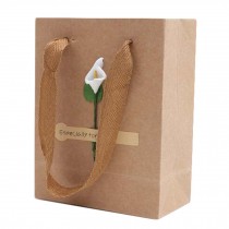 15 Pcs Common Callalily Kraft Paper Gift Bags Party Favor Bags Boutique Bags