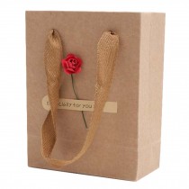 15 Pcs Rose Kraft Paper Gift Bags Party Favor Bags Small Boutique Bags
