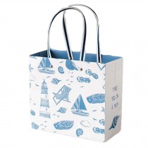 3 Pcs Kraft Paper Gift Bags Boutique Bags Party Favor Bags, Blue