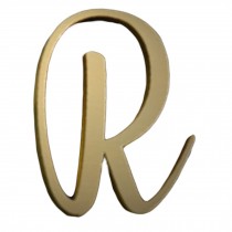 DIY Brass Address Letters Metal House Numbers and Letters Decorative House Door Signs, Letter R