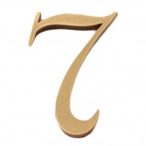 DIY Decorative Brass House Number Wall Decor Address Numbers for House, 2 Pcs Number 7