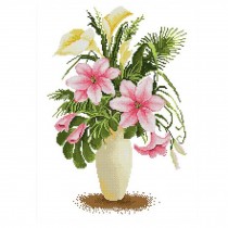 11CT Stamped Cross Stitch Kits Lily Calla Living Room Hallway Wall Decor DIY Embroidery Kits, 16x23inch