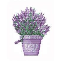 11CT Stamped Cross Stitch Kits Lavender Living Room Hallway Wall Decor DIY Embroidery Kits, 9x11inch