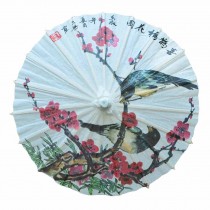Plum Blossom and Magpie Chinese Paper Umbrella Photo Cosplay Prop, 15.7 inch