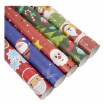 10 Rolls Holiday Wrapping Paper Christmas Santa Gift Wrapping Paper Random Pattern