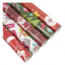 10 Rolls Holiday Wrapping Paper Christmas Santa Gift Wrapping Paper Red Green White Random Pattern