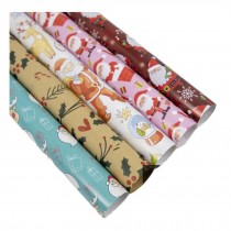 10 Rolls Christmas Gift Wrapping Paper Holiday Wrapping Paper Pink Blue Red White Random Pattern
