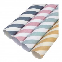10 Rolls Multicolor Striped Gift Wrapping Paper Random Color Valentine's Day Wrapping Paper for Men Women
