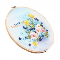 Flower Ribbon embroidery Kit Cross Stitch Kit Embroidery for Beginner DIY Art Craft Decoration