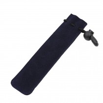 Frosted Artificial Leather Navy Blue Single Pen Pencil Sleeve Case