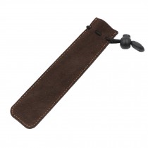 Frosted Artificial Leather Brown Single Pen Pencil Sleeve Case