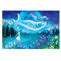 500 Pieces Jigsaw Puzzle for Adults Wooden Puzzle Game Toy - Blue Fish