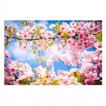 500 Piece Jigsaw Puzzle for Adults Wooden Puzzle Game Decoration Gift, Peach Blossom and Sunshine in Spring