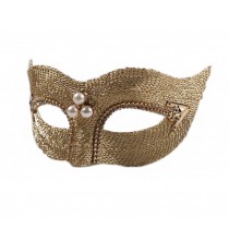 Venetian Masquerade Half Face Masks Elegant Golden Eyemask Halloween Mardi Gras Costume