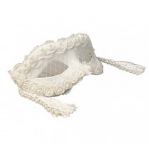 White Mesh Masquerade Mask With Tassels Mardi Gras Deecorations Masks for Womens