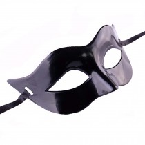 10 Pcs Half Masquerades Venetian Mask Halloween Carnival Party Accessory, Black