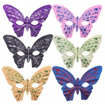 6 Pcs Colorful Butterfly Masquerade Masks Non-woven Party Costume Random color