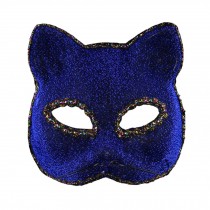 Halloween Fox Mask Novelty Face Mask Halloween Mardi Gras Costume Accessory, Blue