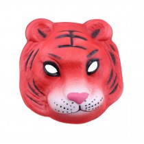 Novelty Animal Face Mask for Halloween Masquerade Performance Costume, 2 Pcs Red Tiger