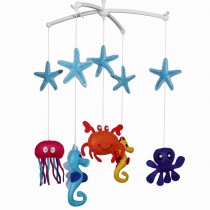 Baby Shower Gift Baby Crib Mobile for Boys and Girls Nursery Infant Room Decor, Ocean Octopus Seahorse Jellyfish Starfish Crab