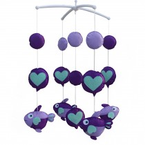 Purple Ocean Fishes Baby Crib Mobile Handmade Baby Mobile Infant Toy Hanging Nursery Bed Decoration Crib Mobile