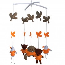 Handmade Baby Crib Musical Mobile Bell Chick Bear Baby Shower Gift Nursery Decor