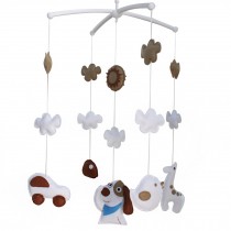 Handmade Baby Crib Musical Mobile Bell White Giraffe Baby Shower Gift Nursery Decor