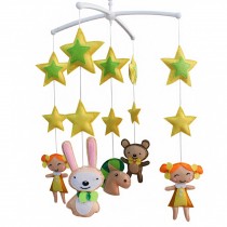 Handmade Baby Crib Mobile Animal Baby Nursery Mobile Toy Hanging Decor Boys Girls Baby Shower Gift