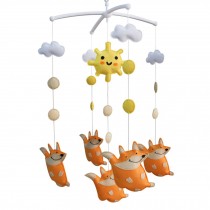 Handmade Baby Crib Mobile Animal Baby Nursery Mobile Toy Hanging Decor Boys Girls Baby Shower Gift, Fox