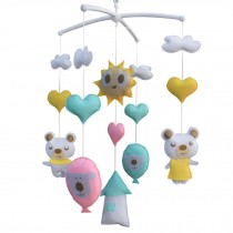 Cute Bears Handmade Baby Crib Mobile Animal Baby Nursery Mobile Toy Hanging Decor Boys Girls Baby Shower Gift