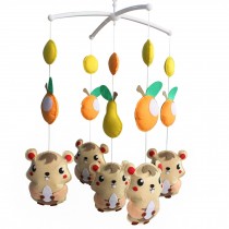 Hamster Handmade Baby Crib Mobile Animal Hanging Musical Mobile Infant Nursery Room Toy Decor