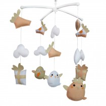 Cute Chick Handmade Animal Musical Crib Mobile Hanging Nursery Room Decor Baby Mobile for Crib