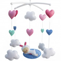 Handmade Baby Crib Mobile Baby Musical Mobile Nursery Room Hanging Animal Toy Decor