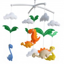 Baby Crib Bell Handmade Musical Mobile Colorful Dinosaur Nursery Decor Baby Shower Gift