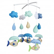Colorful Ocean Fishes Baby Crib Mobile Infant Room Nursery Bed Decor Hanging Toy Musical Mobile