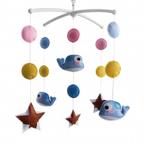 Colorful Cute Fish Baby Crib Mobile Infant Room Nursery Bed Decor Hanging Toy Musical Mobile for Boys Girls
