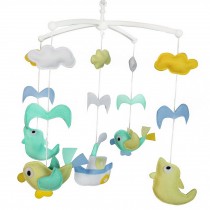 Handmade Cute Baby Crib Mobile Hanging Kids Room Nursery Decor, Colorful Fish and Boat