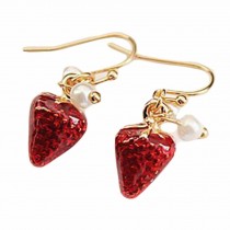Strawberry Earring Fruit Drop Dangle Earring Acrylic Earrings for Women,2 Pairs