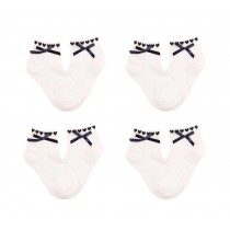 4 Pairs Baby Girls Socks For 3-5 Year-old Girls Short stockings With Bow Knot Kids Cute Crew Socks Cotton #1