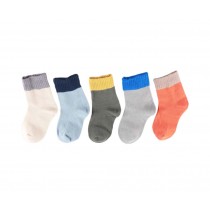 5 Pairs Children Socks For 3-5 Year-old Boys&Girls Short Stockings Kids Cute Crew Socks Multicolor