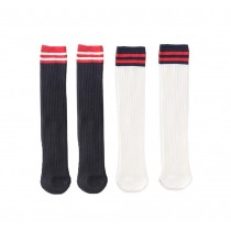 4 Pairs Stripe Children Socks Boys&Girls Long Stockings For Spring Kids Socks 35cm, E
