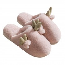 Cute Deer Women's Slippers Plush Slippers Indoor Outdoor Winter Warm House Shoes, Pink