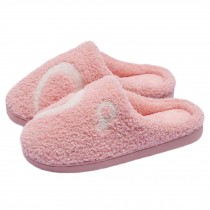 Women's Slippers Winter Warm Plush Slippers Rubber Sole House Shoes for Indoor Outdoor, Pink