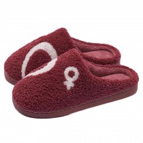 Women's Slippers Winter Warm Plush Wedding Slippers House Shoes, Red